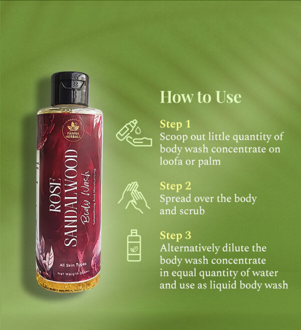 Rose Sandalwood Body Wash - Image 3